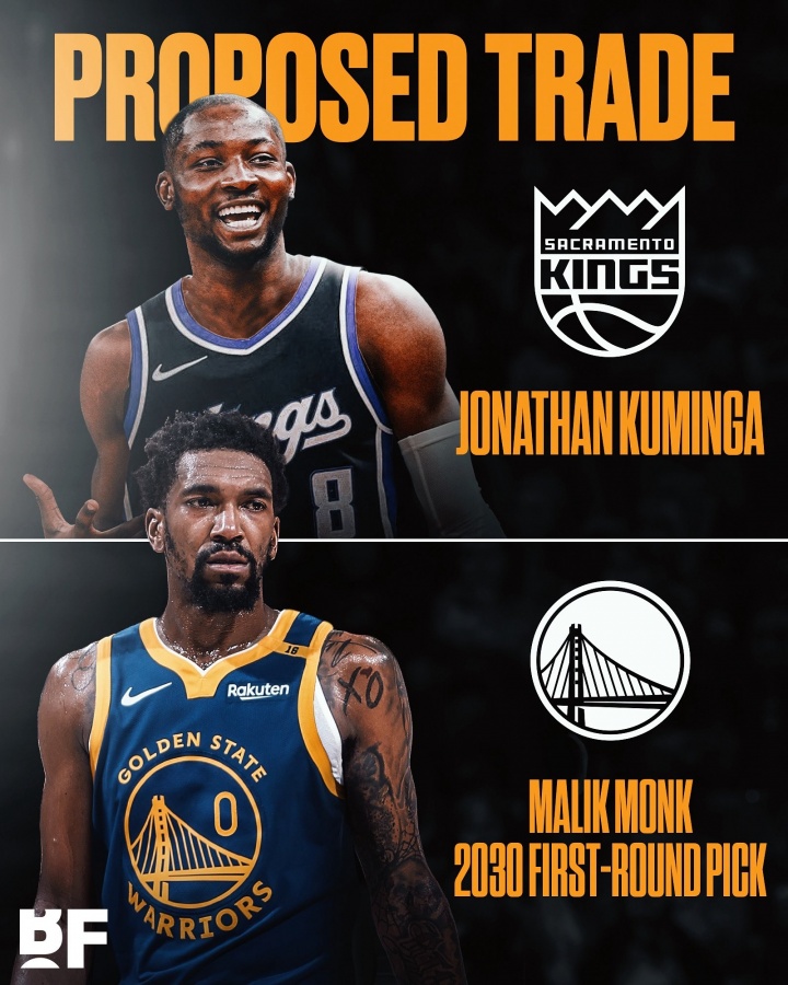 美媒透露国王仍对蒙克与库明加的先签后换交易持乐观态度 勇士立场松动